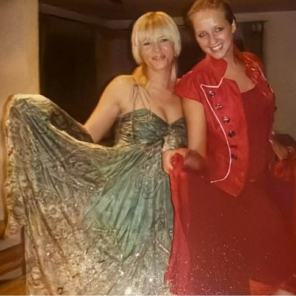 Vintage 90s silk paisley green fairy dress - Picture 11 of 12
